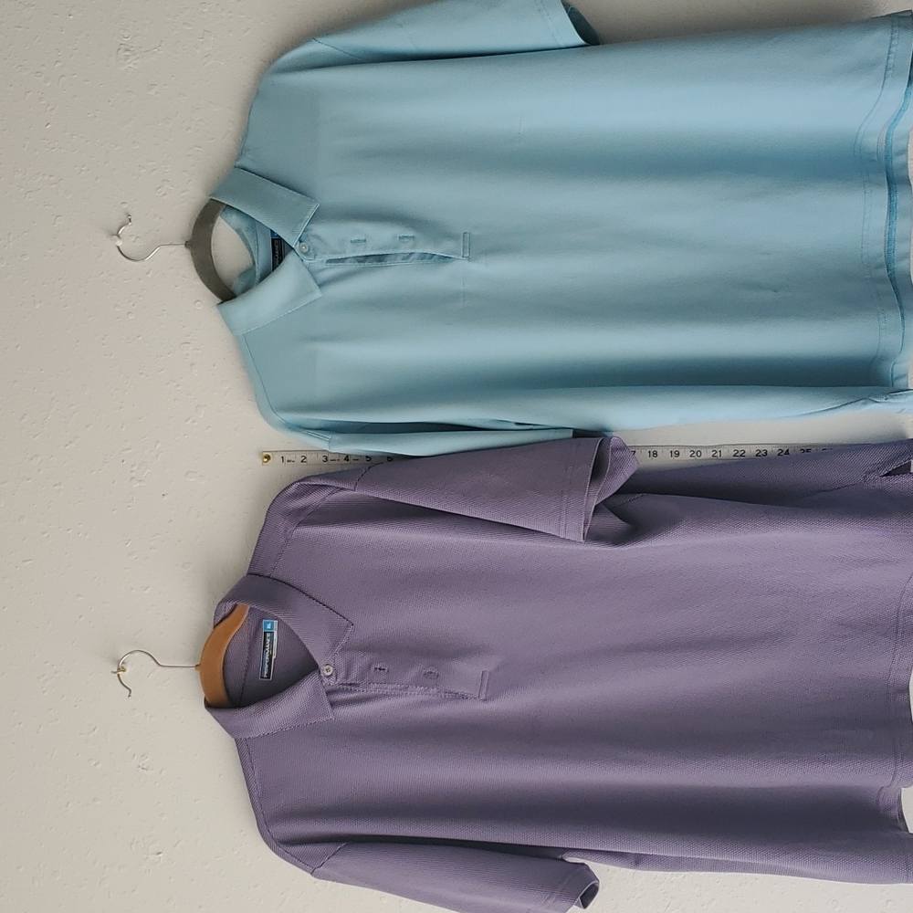 Two mens Roundtree and Yorke performance golf polos size XL
